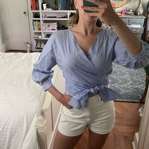 Zara Wrap Tie Shirt